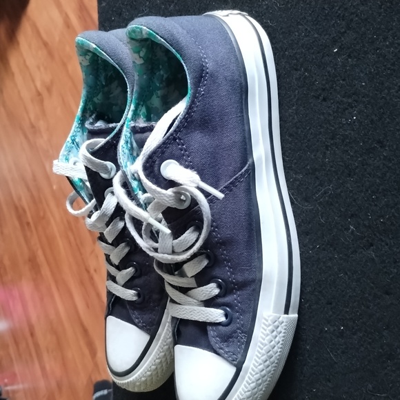 Converse Chuck Taylor All Star blue and white women's size 7 low top sneakers - Picture 3 of 8